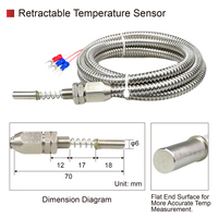 Sonde RTD flexible étanche -50~200°C avec filetage M8 pour roulements de moteur capteur de température
