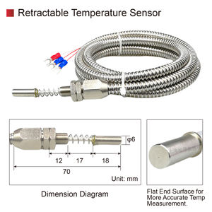 Sensor RTD fleksibel tahan air -50~200°C dengan ulir M8 untuk bantalan motor sensor suhu - Product Image 3