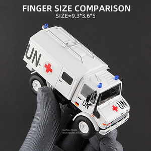 Massdi 1/64 <span class=keywords><strong>UNIMOG</strong></span> U1300L卡车模型合金汽车紧急救援车模型压铸运输车汽车收集玩具 - Product Image 3
