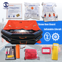 Radeau de sauvetage gonflable automatique pour 8 personnes avec auvent pour la protection contre le vent, la pluie et la chaleur