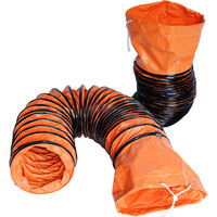 Tuyau d'aération flexible en PVC orange, conduit d'évacuation flexible pour la ventilation industrielle, taille personnalisée OEM disponible
