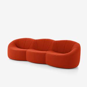 Sofá Moderno de 3 Plazas con Forma de Tulipán Redondeado, Sofá Envolvente de Lujo para Vestíbulo de Hotel - Product Image 2
