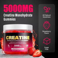 Bonbons gélifiés pré-entraînement pour adultes, formule personnalisée, OEM/ODM, saveur fraise, apporte énergie, protéines, créatine monohydrate