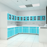 Armoire médicale en acier inoxydable moderne pour salle d'opération d'hôpital, durable, murale, avec serrure à clé, rangement à 2 portes et 4 tiroirs, facile à nettoyer