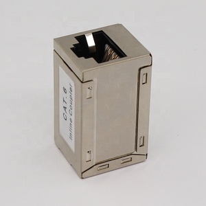 Puxin 8P8C mạng RJ45 Cáp mô-đun kim loại <span class=keywords><strong>Cat6</strong></span> che chắn Inline <span class=keywords><strong>Coupler</strong></span> nữ Jack viễn thông các bộ phận cho STP ftpcat6 cat6A - Product Image 3