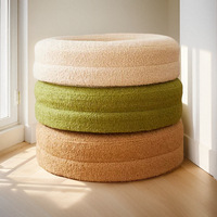 Lit rond pour animaux de compagnie personnalisable et durable, en mousse à mémoire de forme de luxe, amovible et lavable
