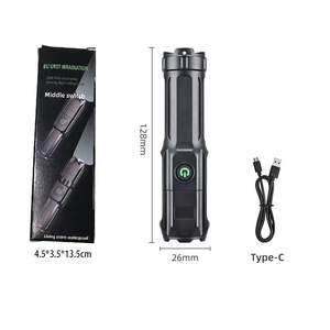 ABS Portable <strong>Multi</strong>-Functional Telescopic Zoom Ultra Bright Powerful EDC Emergency Type-C USB Rechargeable COB XPE LED <strong>Flashlight</strong> - Product Image 4