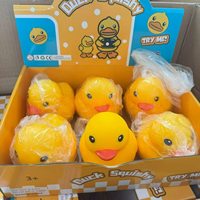Jouet Squishy Canard Géant Jaune en Plastique pour Filles, à Remontée Lente, Anti-Stress, Décompression, Fidget, Surdimensionné