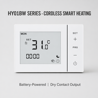 Termostato Inteligente HYSEN HY01BW con Pantalla Táctil LCD, Programable Semanalmente, para Caldera de Gas de Pared