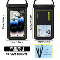 Étui étanche flottant grand format 10,5 pouces pour téléphone, sacoche bandoulière avec cordon réglable, compatible écran tactile, pour iPhone 18 17