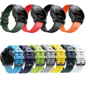 Neuauflage Sport-Silikon-Smartwatch-Armband Quickfit Armbanduhrband für Garmin Fenix 7/7S/7X/6/5