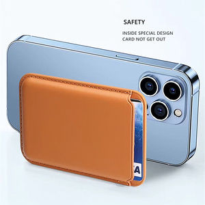 Accessoires de base d'étui de <span class=keywords><strong>téléphone</strong></span> <span class=keywords><strong>portable</strong></span> de luxe de mode personnalisée pour support magnétique portefeuille porte-cartes de <span class=keywords><strong>téléphone</strong></span> en cuir pour l'arrière du <span class=keywords><strong>téléphone</strong></span> - Product Image 1