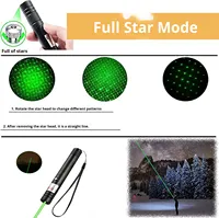 Pointeur laser vert longue portée avec infrarouge, rechargeable par USB, en alliage d'aluminium, pour ciel étoilé et table de sable