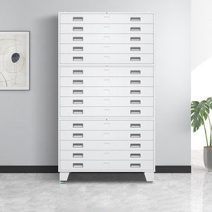 Armoire de rangement métallique à 5 tiroirs pour plans et documents, format A0 et A1, pour bureau et projets - Product Image 4