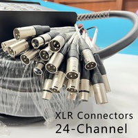 Câble audio multipaire professionnel de haute qualité 24 canaux XLR 3 broches mâle-femelle avec boîtier de scène pour microphone