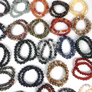 8 Mm Wholesale Natural Stone Quartz Crystal Beads Bracelets Handmade Gemstone Bracelets For Women And Men
