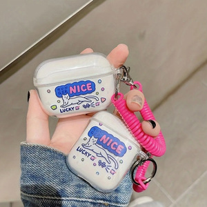 Funda protectora para AirPods con diseño de gato, funda blanda de TPU con cordón para AirPods Pro 2/3 Generaciones, funda protectora con patrón de dibujos animados - Product Image 6