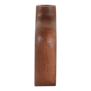 Vaso rettangolare cavo in legno di mango fatto a mano per decorare il tavolo del soggiorno, vaso per fiori in stile boho - Product Image 4
