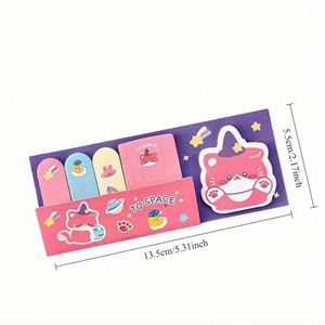 Japanese & Korean Style Cute Cartoon Animal Self-Adhesive <b>Sticky</b> <b>Notes</b> Back-to-School Essentials Study Reminder Paper Memo Pads - Product Image 2