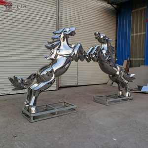 Scultura di <span class=keywords><strong>aquila</strong></span> animale in acciaio inossidabile di grande Design moderno famoso per giardino esterno - Product Image 6