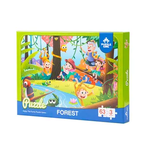 ULi Factory – Puzzle écologique pour enfants, jeu éducatif en papier, dessin animé, 100%