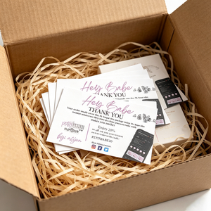 Tarjetas de Agradecimiento con Código de <span class=keywords><strong>Descuento</strong></span> e Información de Contacto, Impresión a Todo Color Personalizada, para Joyería y Pequeñas Marcas de Moda - Product Image 2
