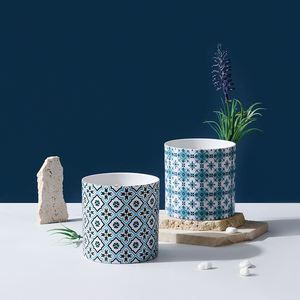 AIKUN Bougie parfumée à la cire de soja et à l'aromathérapie, au design de bohême bleu moderne, pour la décoration de la maison - Product Image 1