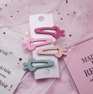 คลิปหนีบผมพลาสติกแบบกลวงสำหรับเด็กผู้หญิงแนวเกาหลีคลิปหนีบผมทรงเรขาคณิตทำจากอะคริลิก BB - Product Image 5