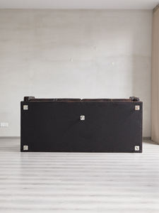 Xuxie ชุดโซฟาหนังแท้สีดำเมฆทันสมัยดีไซน์แบบเส้นตรงสำหรับบ้านหรือวิลล่าเฟอร์นิเจอร์ห้องนั่งเล่น - Product Image 5