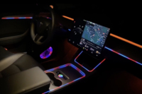 Kit d'éclairage ambiant gravé au laser pour Tesla Model 3/Y 2021-2022, éclairage LED intérieur amélioré, contrôle par application