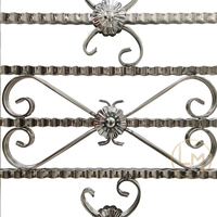 Grille de fenêtre en acier forgé de haute qualité, nouvelle conception moderne, simple, grande, de Dubaï
