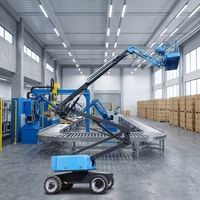 Plataforma Elevatória Articulada Rebocável Hidráulica de 14m para Trilho, Tipo Cherry Picker, para Uso Off-Road
