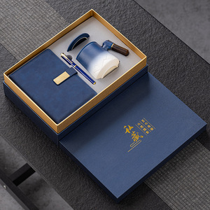 Bộ quà tặng văn phòng cao cấp, tùy chỉnh một cửa, dành cho doanh nghiệp, quà tặng khách hàng, gồm sổ tay, bút, bộ ấm chén. - Product Image 2