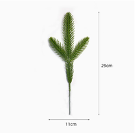 Décorations 3D en plastique à triple couche, imitant des aiguilles de pin, pour DIY, ornements à suspendre pour sapin de Noël, fournitures de fête