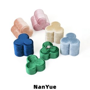 <span class=keywords><strong>Caja</strong></span> de Anillo de Terciopelo de Alta Calidad, con Logotipo Personalizado, <span class=keywords><strong>Caja</strong></span> de Regalo de Joyería de Lujo para Bodas y Compromisos, Venta al Por Mayor - Product Image 6