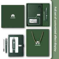 Ensemble cadeau de carnet en cuir avec logo personnalisé et stylo, ensemble cadeau promotionnel pour entreprise