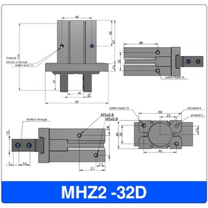 Hofujng Pneumatic Finger Cylinder Air Gripper Fittings MHZ2-16D 1 Year Warranty - Product Image 5