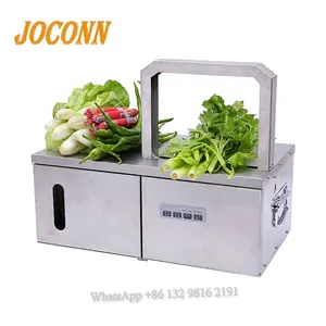 Yüksek kaliteli otomatik kayış kağıt bant bantlama makinesi süpermarket için sıcak eriyik yapıştırma makinesi sebze paketleme makinesi