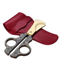 CIGARLOONG Coupe-cigares de haute qualité avec étui en cuir Logo personnalisé Tête de coupe Couteau Guillotine Ciseaux à cigares
