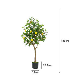 Árbol de limón artificial de alta calidad de 4 pies, decoración de interior y la Oficina para el hogar, planta de bonsái <span class=keywords><strong>con</strong></span> frutas y <span class=keywords><strong>hojas</strong></span> realistas - Product Image 6