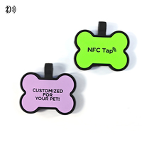 Kostenlose Probe Beste Qualität NFC Pet Id Tags Lieferant Benutzer definierte Chip Programmier bare Metall Epoxy Silizium Anti-Lost Pet Qr Code Erkennungs marken