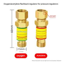 Ensemble d'extincteurs de flamme HF-2 en cuivre pur avec régulateurs d'oxygène et d'acétylène pour chalumeaux de découpe au gaz et systèmes de carburant