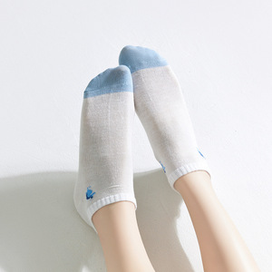 Women's Ankle Socks Thin Breathable Cotton Cartoon Design Summer Casual White Socks - Product Image 4