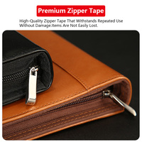 Carpeta Multifuncional Personalizada A4, Bolsa de Mano con Cremallera, Maletín de Cuero, Carpeta de Negocios, Carpeta de Ventas con Tablero, Venta al por Mayor