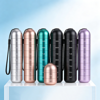 Organisateur de pilules de voyage en aluminium, étanche, boîte à pilules hebdomadaire en métal, étui portable pour pilules de vitamines et compléments alimentaires