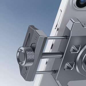 Support de navigation portable pour moto et vélo en alliage d'aluminium antichoc avec fixation manuelle pour téléphone portable - Product Image 4