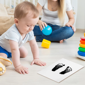 Nuevo Kit <span class=keywords><strong>de</strong></span> Huellas <span class=keywords><strong>de</strong></span> Pies sin Tinta, Kit <span class=keywords><strong>de</strong></span> Huellas <span class=keywords><strong>de</strong></span> Manos <span class=keywords><strong>de</strong></span> Bebé con 2 Hojas <span class=keywords><strong>de</strong></span> Papel - Product Image 4