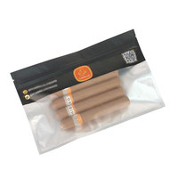 Sacs en plastique Sac de scellage latéral avec fermeture éclair Pochette à cigares en aluminium pour paquet Sac de voyage pour cigares
