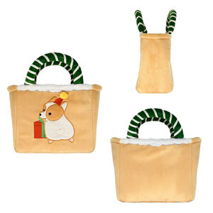 Sac à main en peluche personnalisé, motif chien Corgi mignon, grande capacité, sac en peluche de personnage de dessin animé, breloque pour l'extérieur - Product Image 5