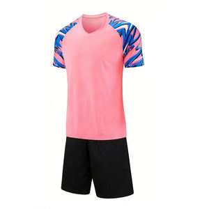 Shorts et maillots de football respirants à séchage rapide en gros, impression par sublimation avec logo d'équipe personnalisé, ensembles d'uniformes de match unisexes, vêtements de football - Product Image 3